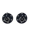 Rouge Leather Studded Nipple Covers - Black