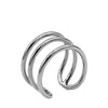 Rouge Stainless Steel Triple Wire Glans Ring 32 mm - Silver