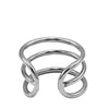 Rouge Stainless Steel Triple Wire Glans Ring 32 mm - Silver
