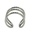 Rouge Stainless Steel Triple Wire Glans Ring 32 mm - Silver