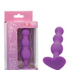 First Time Vibrating Triple Beaded Anal Probe - Purple