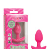Cheeky Glow in the Dark Vibrating Butt Plug - Pink