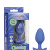 Cheeky Glow in the Dark Vibrating Butt Plug -  Large Blue