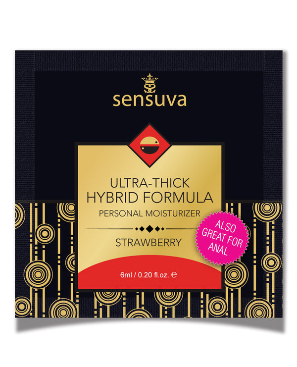 Sensuva Ultra Thick Hybrid Personal Moisturizer Single Use Packet - Assorted Scents