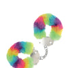 Shots Ouch! Heavy-duty Fluffy Handcuffs - Rainbow