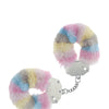 Shots Ouch! Heavy-duty Fluffy Handcuffs - Powder Rainbow