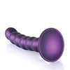Shots Ouch 5" Beaded G-Spot Dildo - Metallic Purple