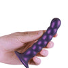 Shots Ouch 5" Beaded G-Spot Dildo - Metallic Purple