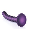 Shots Ouch 6.5" Beaded G-Spot Dildo - Metallic Purple