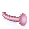 Shots Ouch 6.5" Beaded G-Spot Dildo - Rose Gold