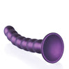 Shots Ouch 8" Beaded G-Spot Dildo - Metallic Purple