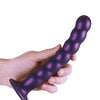 Shots Ouch 8" Beaded G-Spot Dildo - Metallic Purple