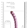 Shots Ouch 8" Beaded G-Spot Dildo - Rose Gold