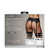 Shots Ouch Vibrating Strap On Thong w/Adjustable Garters - Black M/L