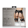 Shots Ouch Vibrating Strap On Thong w/Adjustable Garters - Black XS/S