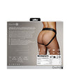 Shots Ouch Vibrating Strap On Panty Harness w/Open Back - Black M/L
