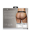 Shots Ouch Vibrating Strap On Panty Harness w/Open Back - Black XL/XXL