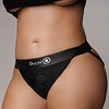 Shots Ouch Vibrating Strap On Panty Harness w/Open Back - Black XL/XXL