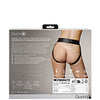 Shots Ouch Vibrating Strap On Panty Harness w/Open Back - Black XS/S