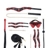Shots Ouch! Milan Collection Bondage Kit w/Bag - Black/Red