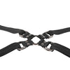 Sportsheets Velvet Noir Adjustable Hog Tie & Cuff Set - Black
