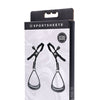 Sportsheets Velvet Noir Tuggable Nipple Clamps - Black