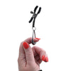 Sportsheets Velvet Noir Tuggable Nipple Clamps - Black