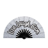 Wood Rocket Live Laugh Cum Fan - Silver Glitter, Black / White