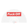 Wood Rocket Fuck Off Fan - White/Red