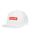 Wood Rocket Fuck Off Trucker Hat - White