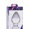 Prisms Erotic Glass Molten Wide Glass Butt Plug - Clear