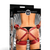 Master Series Crimson Captive Thigh, Wrist, Ankle Hog Tie Restraints - Red