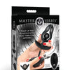 Master Series Dark Pearl Inflatable Vibrating Butt Plug w/Remote Control - Black