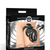 Master Series Hard Stop Double Ring Chastity Cage - Black
