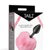 Tailz Fluffy Bunny Tail Silicone Plug - Pink