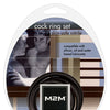 M2M Nitrile Cock Ring - Pack of 3 Black