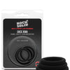 Rock Solid Tri-Pack Silicone Gasket Cockrings - Black