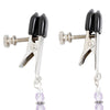 Spartacus Adjustable Broad Tip Nipple Clamps w/Purple Beads