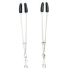 Spartacus Adjustable Tweezer Nipple Clamps w/Purple Beads