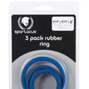 Spartacus Rubber Cock Ring Set - Pack of 3 - Assorted Colors