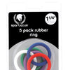 Spartacus 1.25" Rubber Cock Ring Set - Rainbow Pack of 5