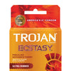 Trojan Ultra Ribbed Ecstasy Condoms - Box of 3