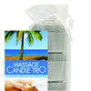 Earthly Body Massage Candle Trio Gift Bag - 2 oz Skinny Dip, Dreamsicle, & Guavalva