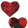 Pastease Premium Color Changing Flip Sequins Hearts - Red/Black O/S