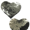 Pastease Premium Color Changing Flip Sequins Heart - Slate/Black O/S