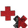 Pastease Premium Color Changing Flip Sequins Cross - Red/Black O/S