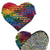 Pastease Premium Color Changing Flip Sequins Heart - Rainbow O/S