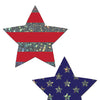 Pastease Premium Glitter Patriotic Star - Red/Blue O/S