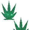 Pastease Premium Glitter Marijuana Leaf - Green O/S
