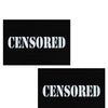 Pastease Premium Censored Pastie - Black/White O/S